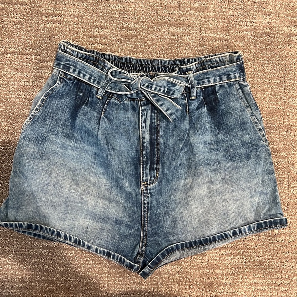 Tie Jean shorts - Picture 2 of 4